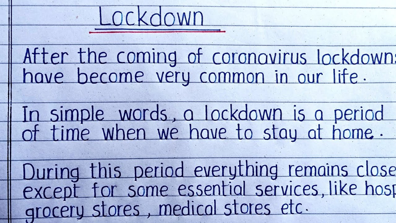 Essay on LOCKDOWN // Lockdown Essay // Essay Writing Lockdown // Lockdown Paragraph Writing // Lockd