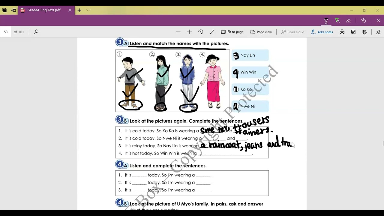 Grade(4) English Unit(7) Lesson (1) 3A, 3B, 4A, 4B
