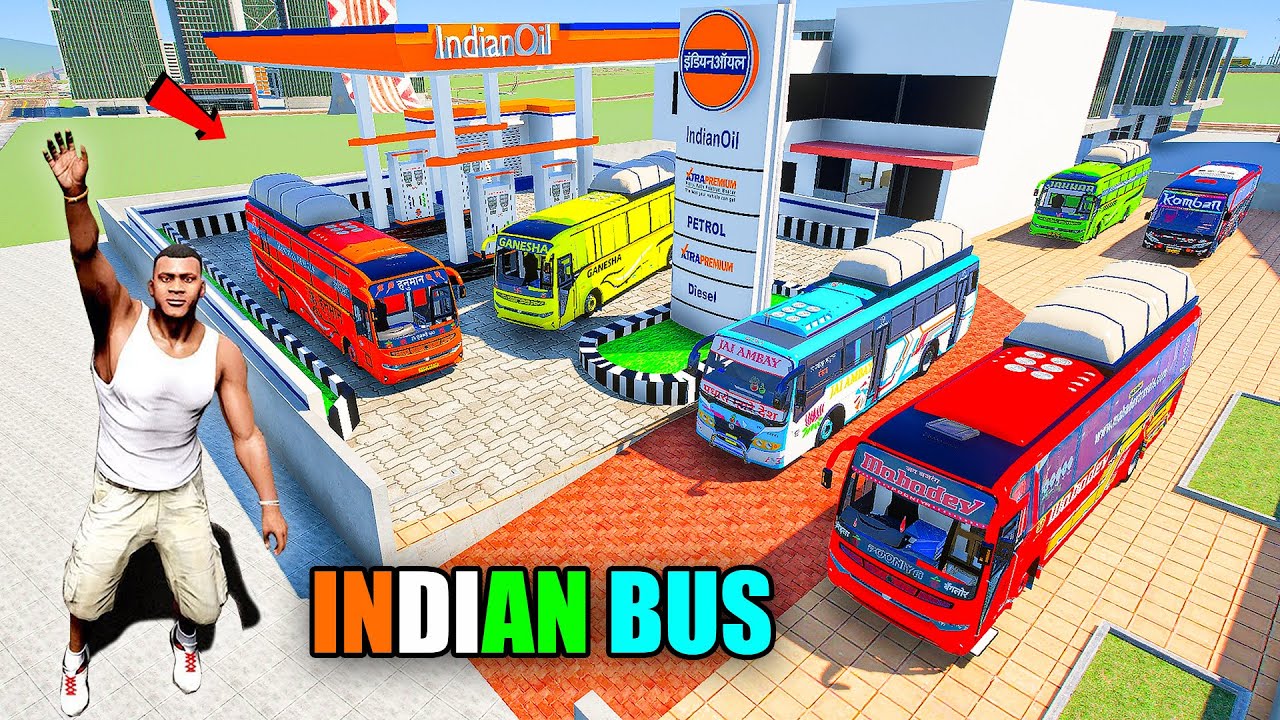 Franklin & Shinchan Collecting Indian Bus in Indian Bike Driving 3D