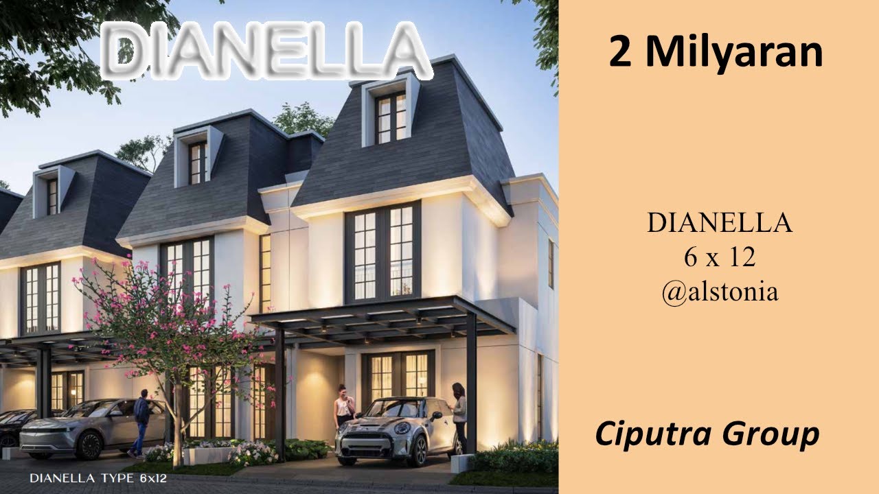 Citra Garden Bintaro 6x12 Dianella 3 Lantai 10 Menit ke Pondok Indah dan Bintaro Xchange