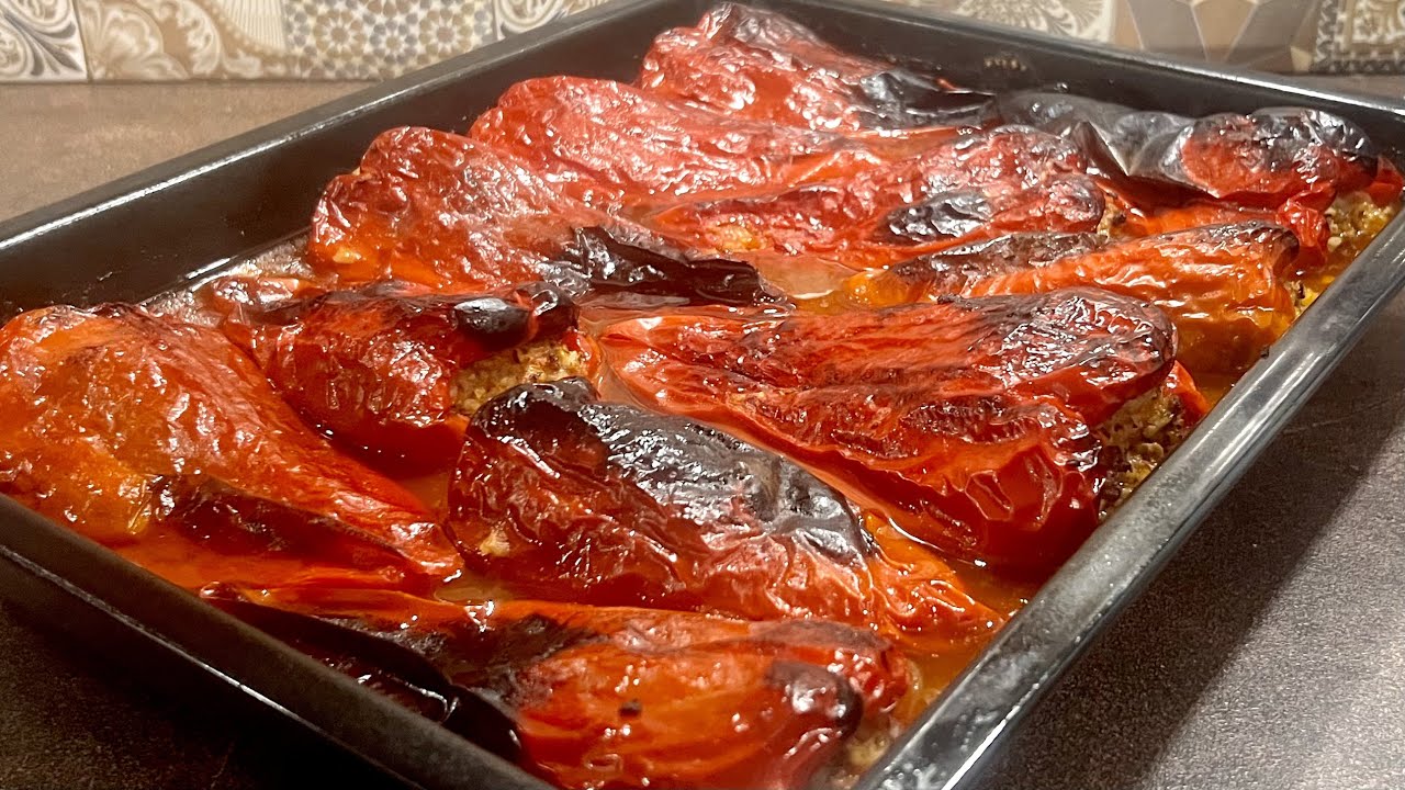 Пълнени чушки - стъпка по стъпка- лесно и вкусно / Фаршированный болгарский перец