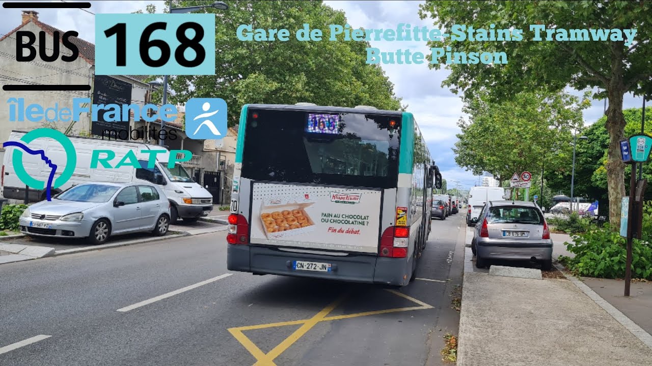 Bus 168 Ratp man lion's city Le Trajet Entre Gare de Pierrefitte-Stains Tramway➡️Butte Pinson