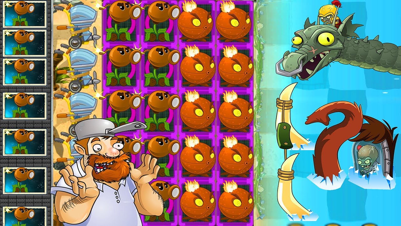 Plants vs Zombies 2 Mod: COCONUT CANNON vs CITRON vs ALL ZOMBOSS FIGHT!