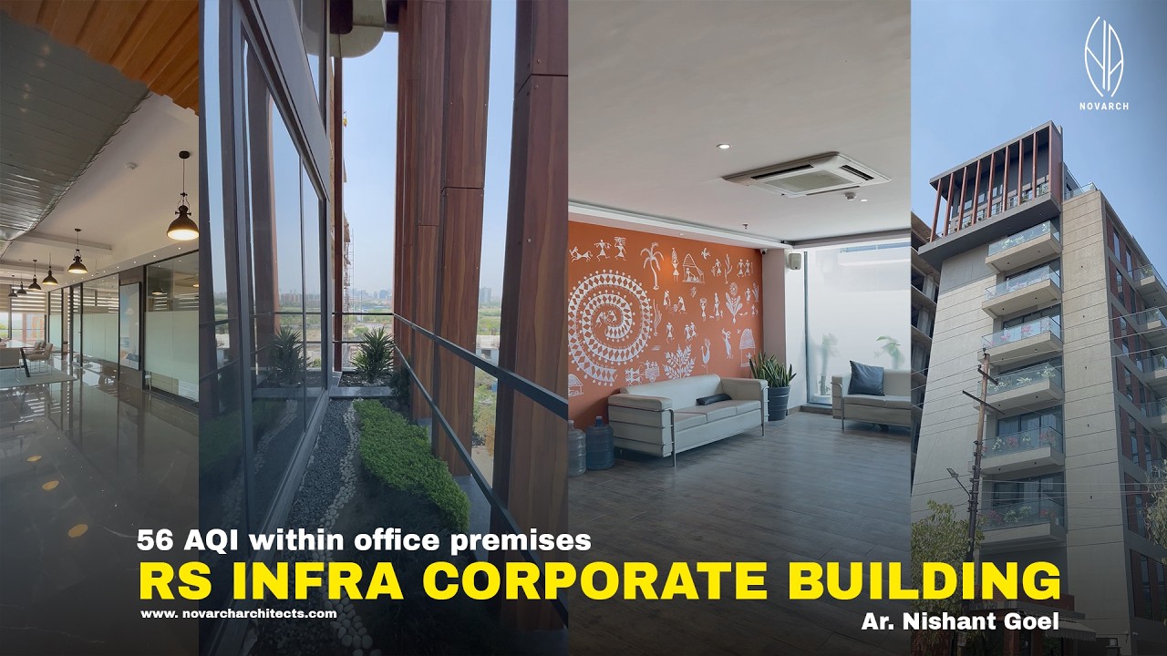 RS INFRA's Noida office is a blend of modern engineering and traditional Indian design.