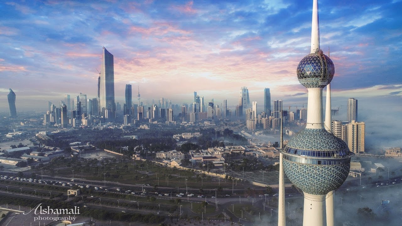 Kuwait Towers DJI Phantom 4 Pro 4k Footage - ابراج الكويت