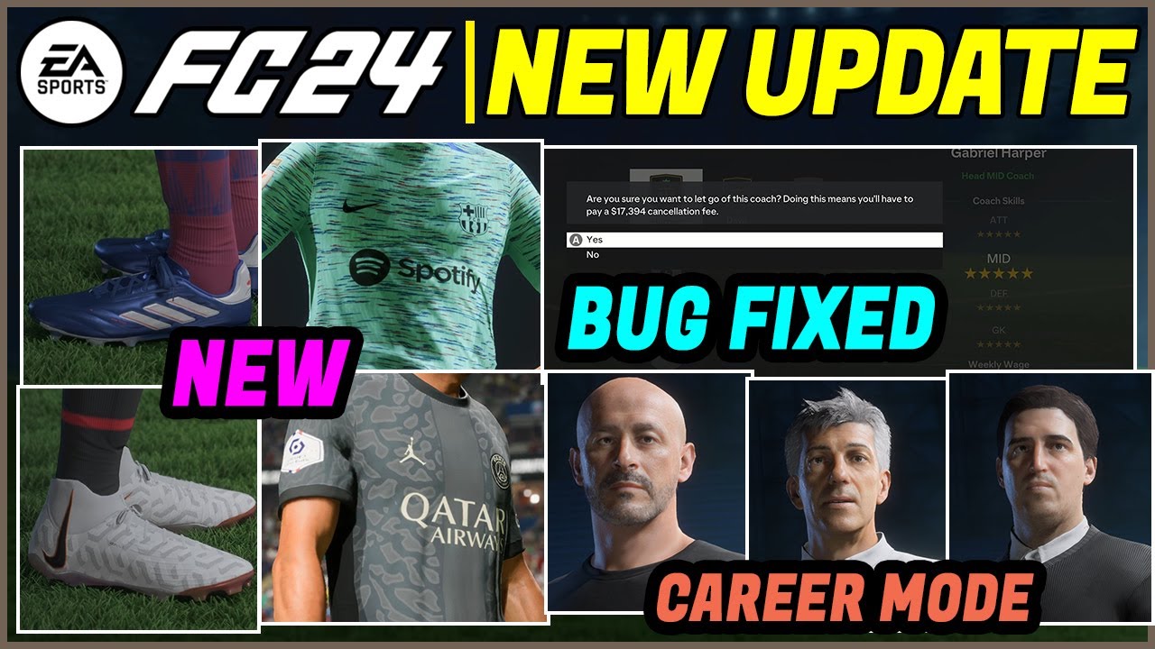 EA SPORTS FC 24 NEWS | NEW UPDATE - Boots, Faces, Fixed Career Mode & Gameplay