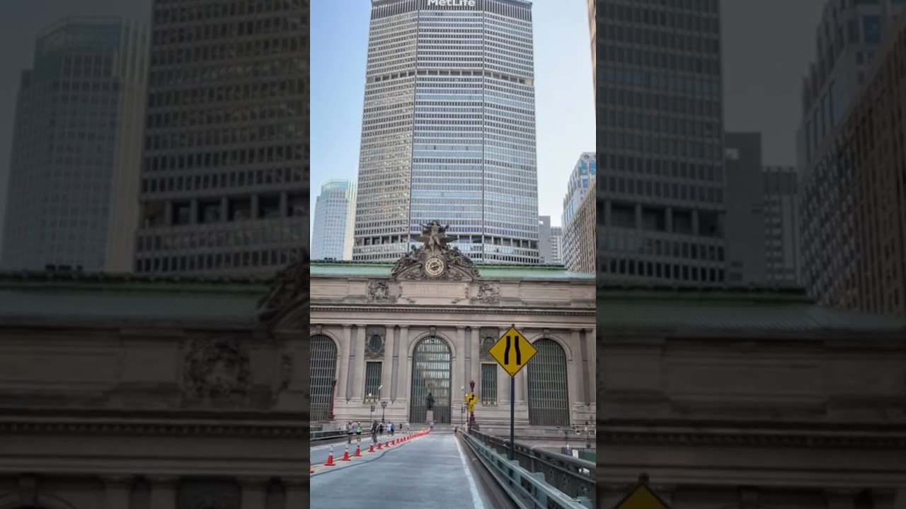 Park avenue viaduct, grand central terminal, and MetLife building.