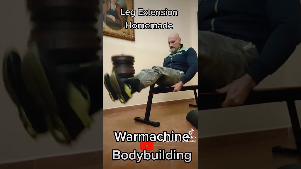 Leg Extension Homemade su panca Decathlon, by Warmachine Bodybuilding