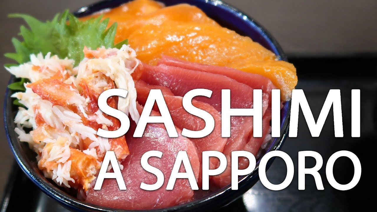 Sashimi a Sapporo con Tommaso in Giappone