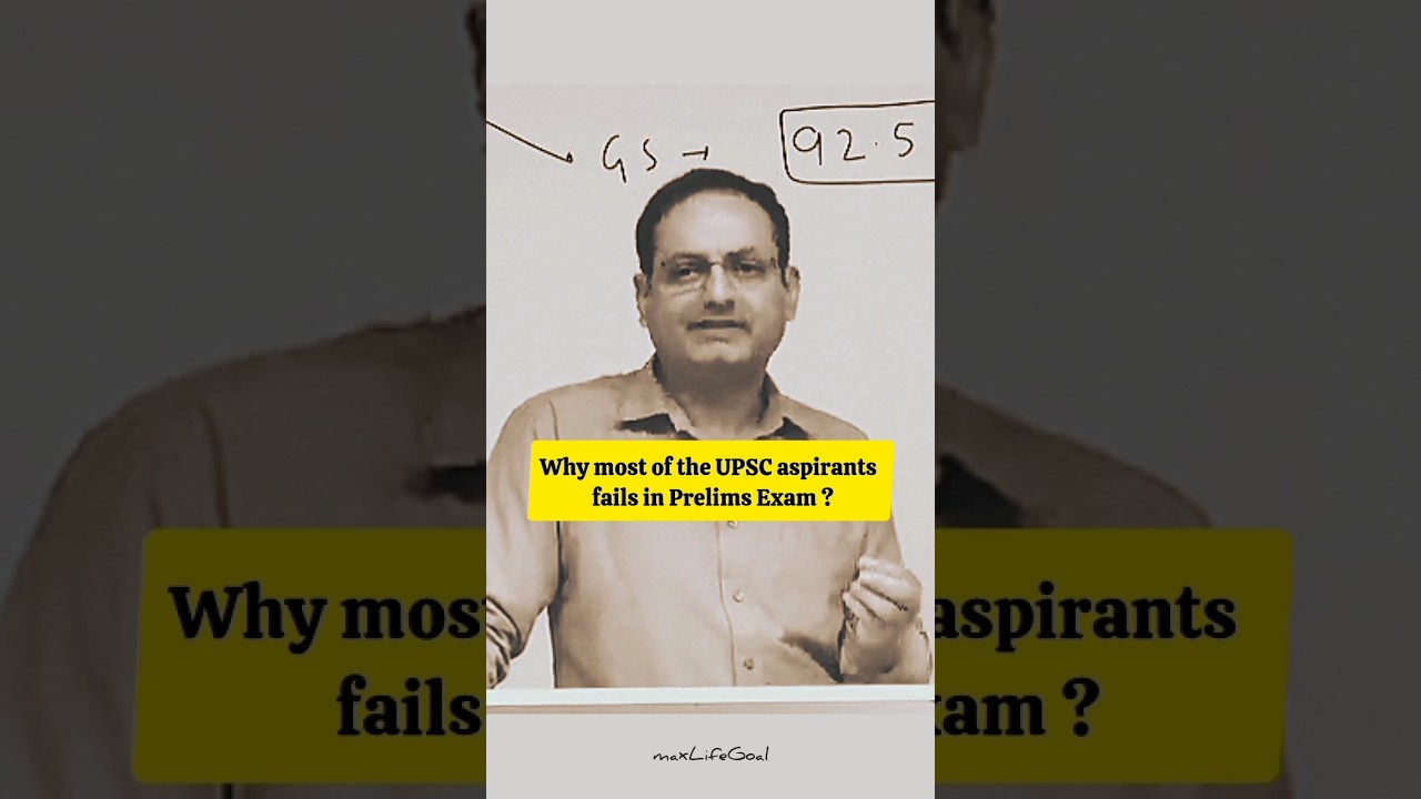 Why most of the UPSC aspirants fails in Prelims Exam ? | Dr.Vikas Divyakirti @maxLifeGoal