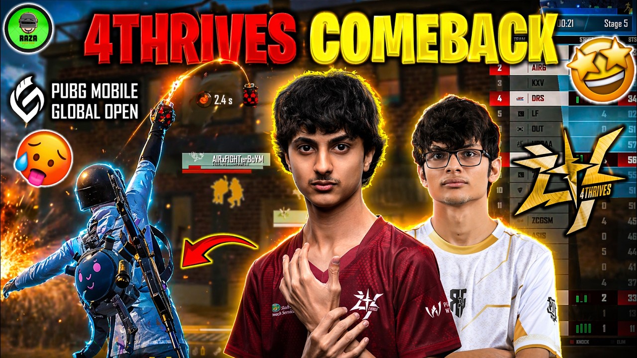 FALAK MVP 🔥4THRIVES CRAZY COMEACK 💀 PMGO SA SCRIMS GG