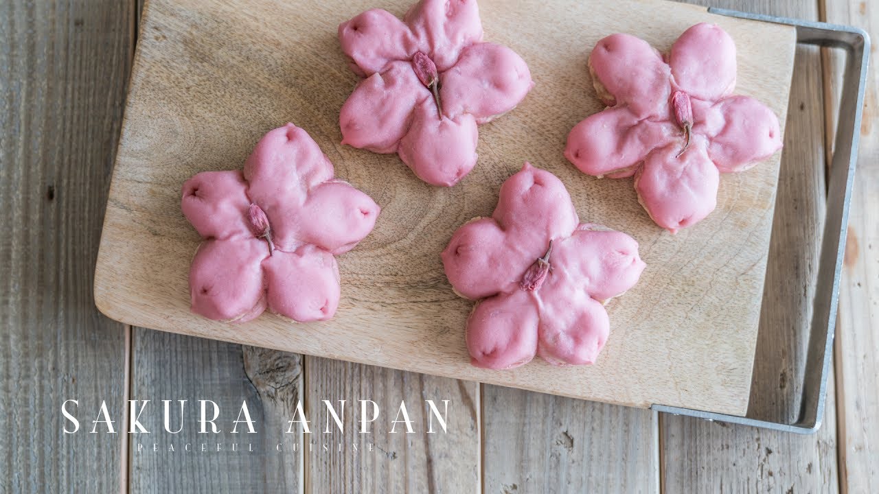 Sakura Anpan (vegan) ☆ 桜あんぱんの作り方