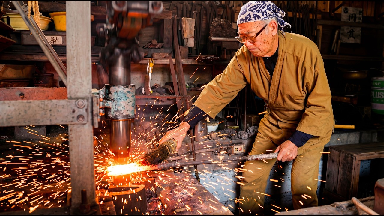 How Japanese Samurai Swords Are Made! An 80-Year-Old Master Swordsmith Who Has Forged 1,000 Katanas.