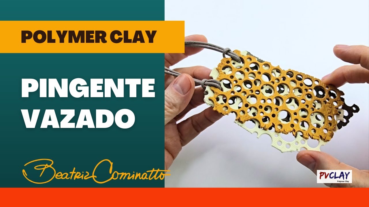 Tutorial - pingente rústico em polymer clay,  moderno e cheio de personalidade.