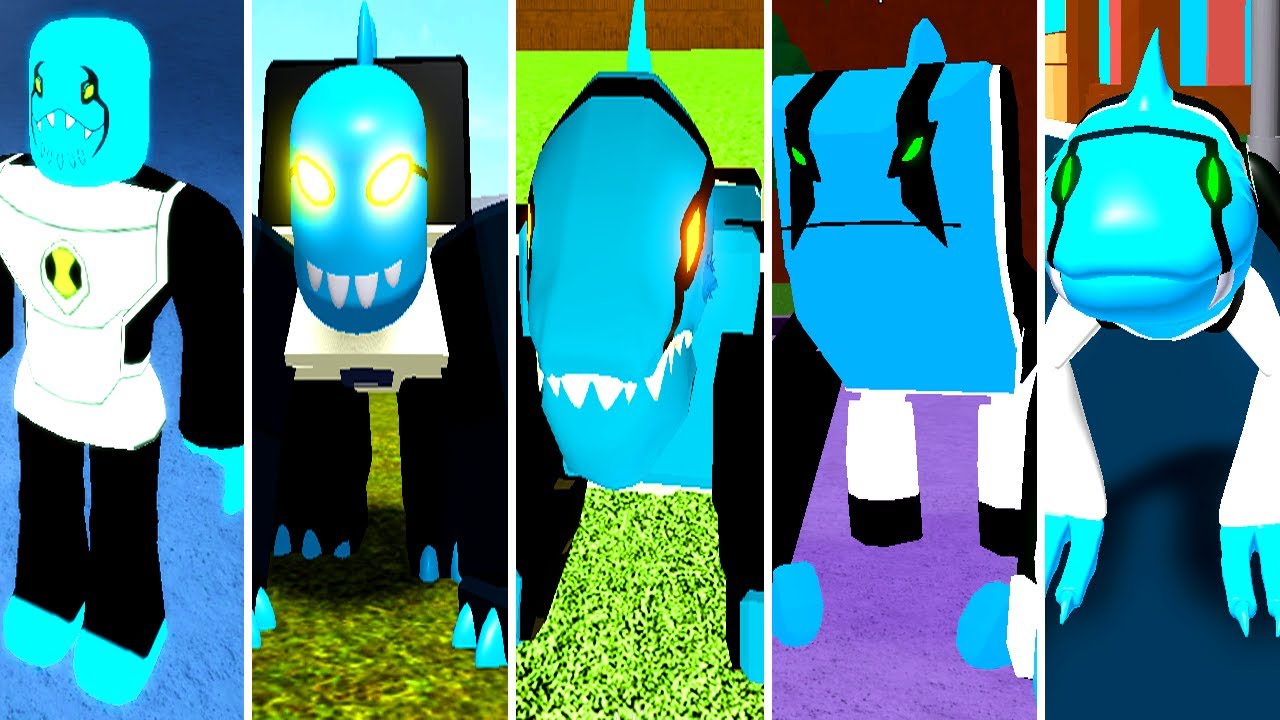 EVOLUÇÃO DO IGUANA ÁRTICA NO BEN 10 - ROBLOX ! (Evolution Arctiguana)