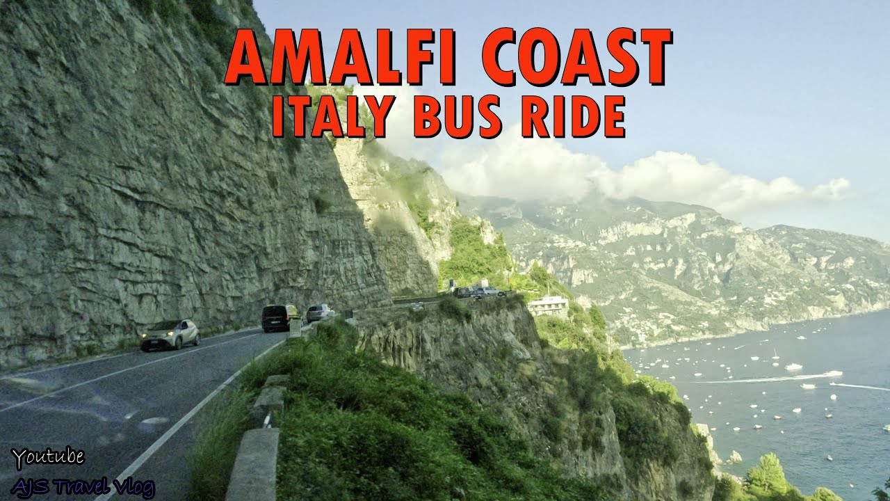 [4K] 🇮🇹 Amalfi coast Italy Bus Ride SITA Sorrento To Positano