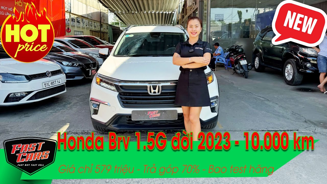 Xe 7 chỗ hot 🔥 Honda BRV 1.5G đời 2023, nhập Indonesia. Xe gia đình lướt nhẹ 10.000km, góp 70%