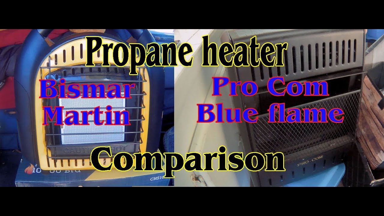 Propane heater comparison Martin vs Blue flame