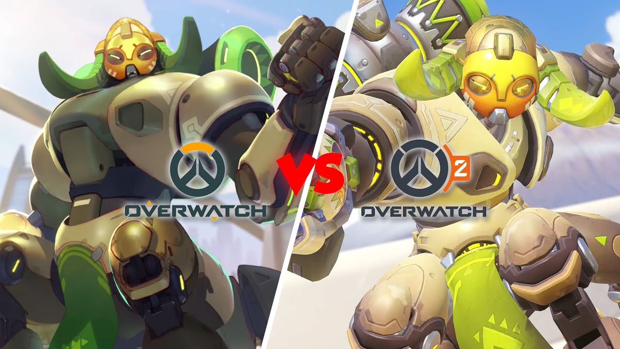 Overwatch vs Overwatch 2 Orisa Comparison