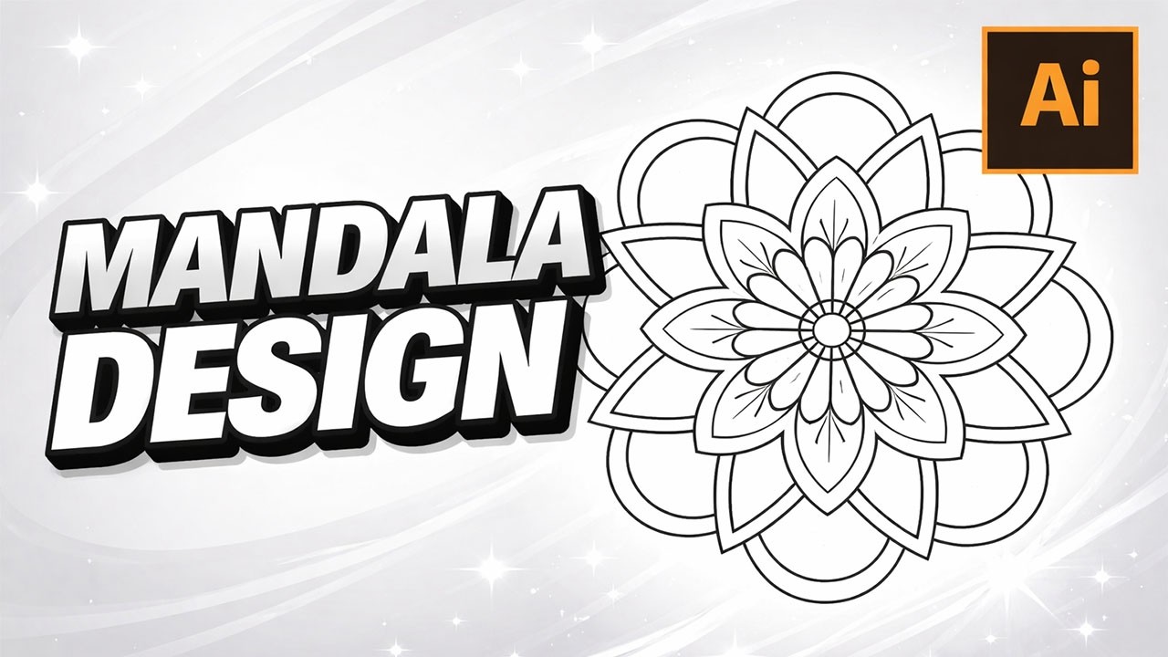 Beautiful Mandala Line Art Design | Easy Step-by-Step Tutorial