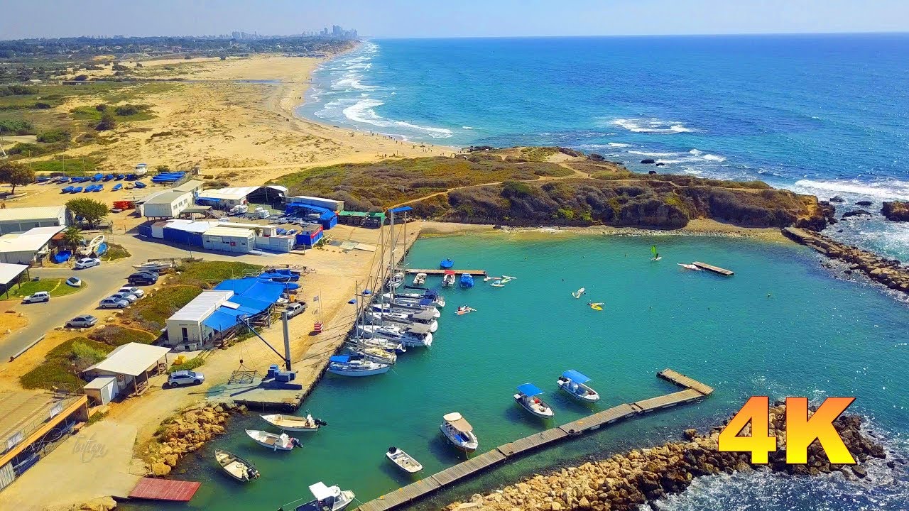 חוף מכמורת מהרחפן | Israel. Michmoret beach from the air
