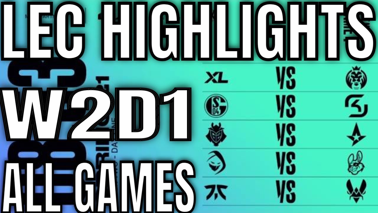 LEC Highlights ALL GAMES W2D1 Spring 2021