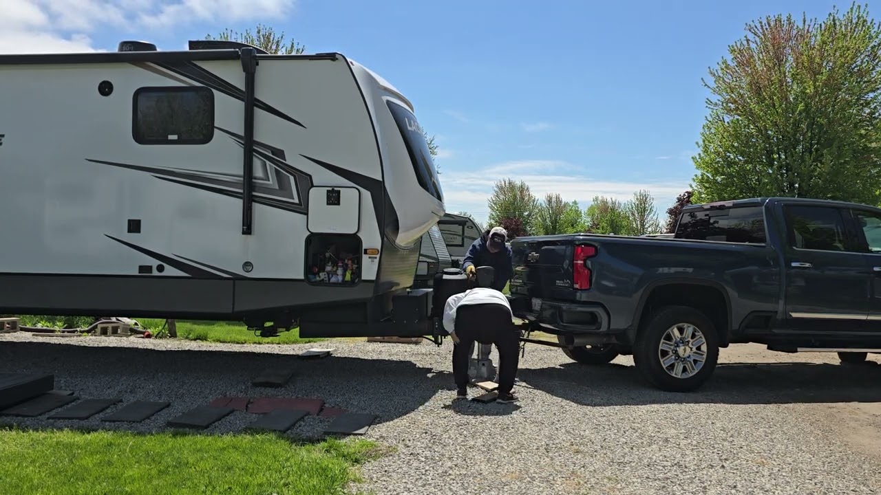 Retirement Life, (setup for camper and sewage)