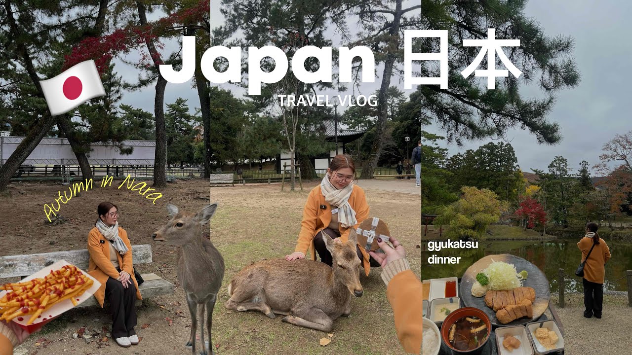 JAPAN travel vlog 🇯🇵 7-Eleven konbini vlog + experiencing NARA for the first time! 🍂