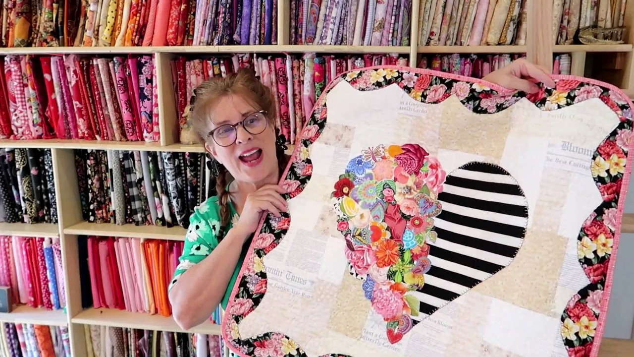 Watch me make my small Heart Collage Quilt!!