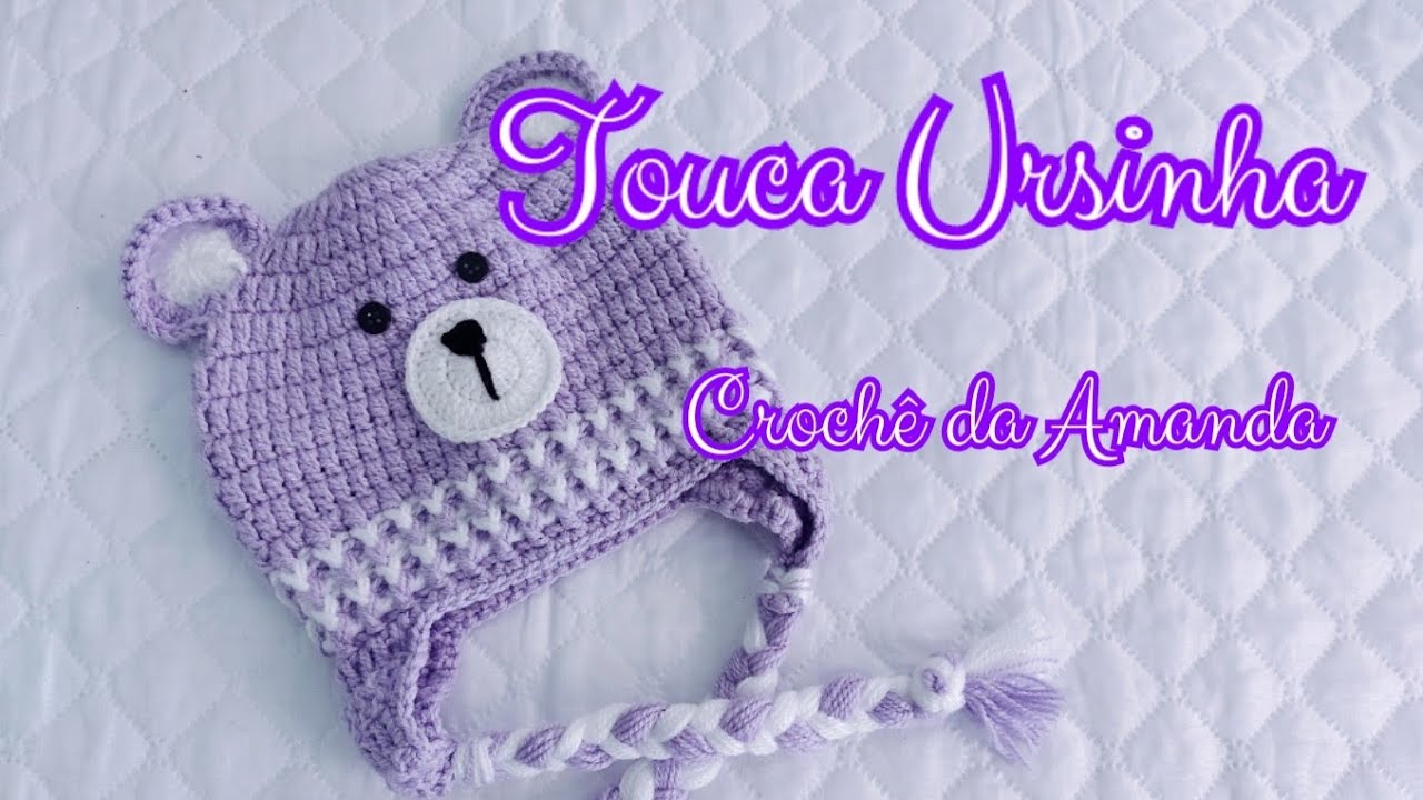 Touca Ursinha Em Crochê
