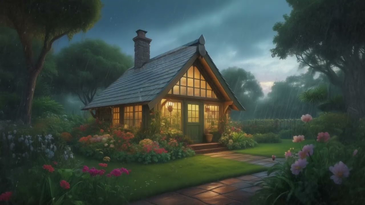 Rain on Metal Roof in Countryside 🏡 | Soothing Monsoon Soundscape
