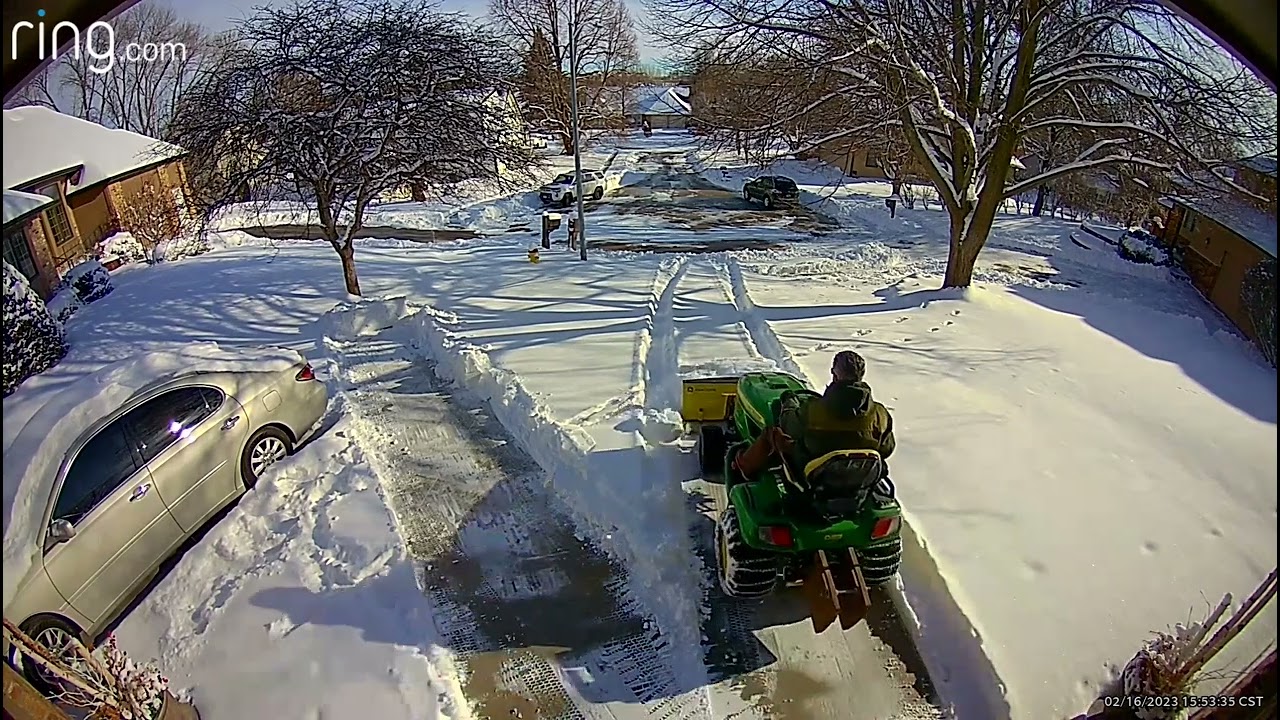 X730 plowing 7&rdquo; snow 1
