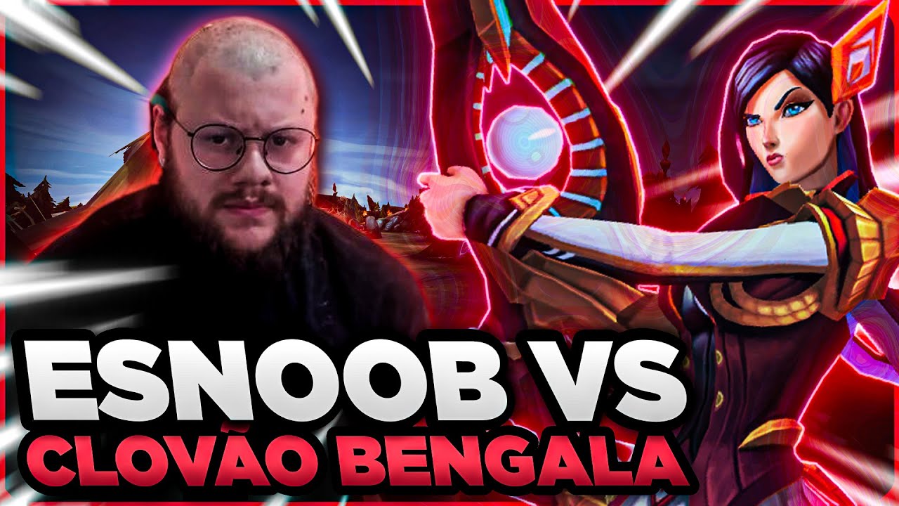 ESNOOB VS CLOVÃO BENGALA NA BOTLANE | MONO CAITLYN GAMEPLAY