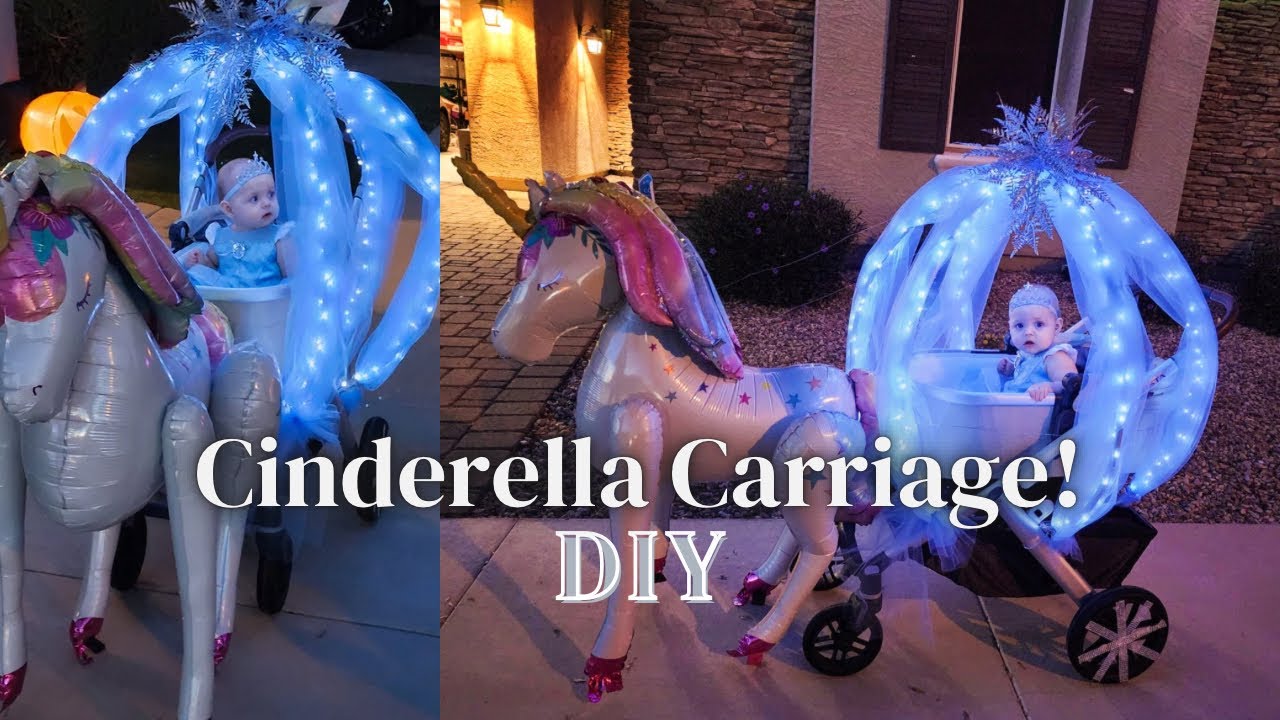 Cinderella Carriage Halloween costume tutorial DIY
