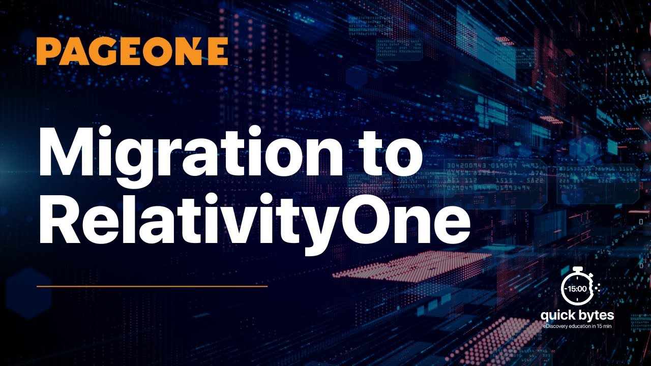 Migration to RelativityOne