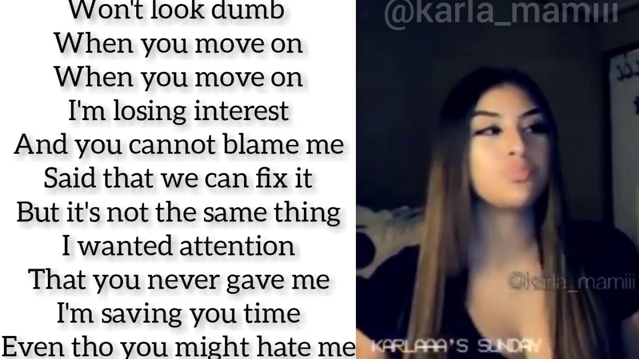 Losing interest lyrics~ Karla Mami @karla_mamiii