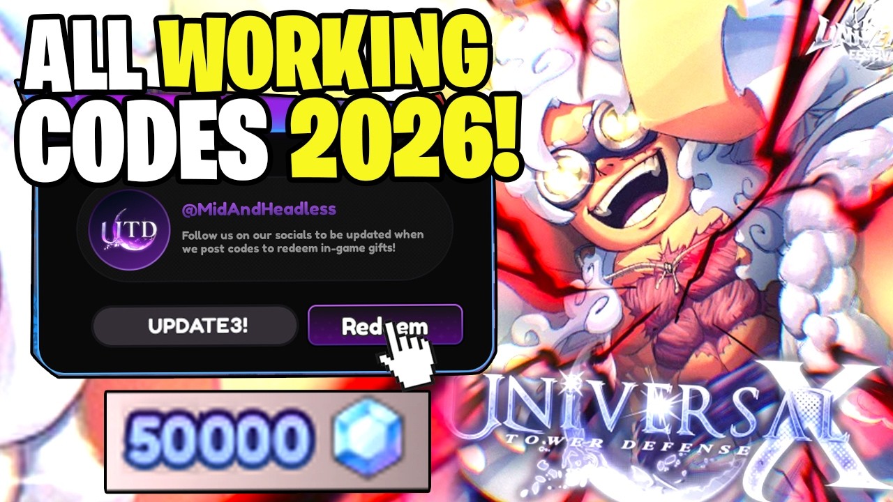 *NEW* ALL WORKING CODES FOR UNIVERSAL TOWER DEFENSE 2026! ROBLOX UNIVERSAL TOWER DEFENSE CODES