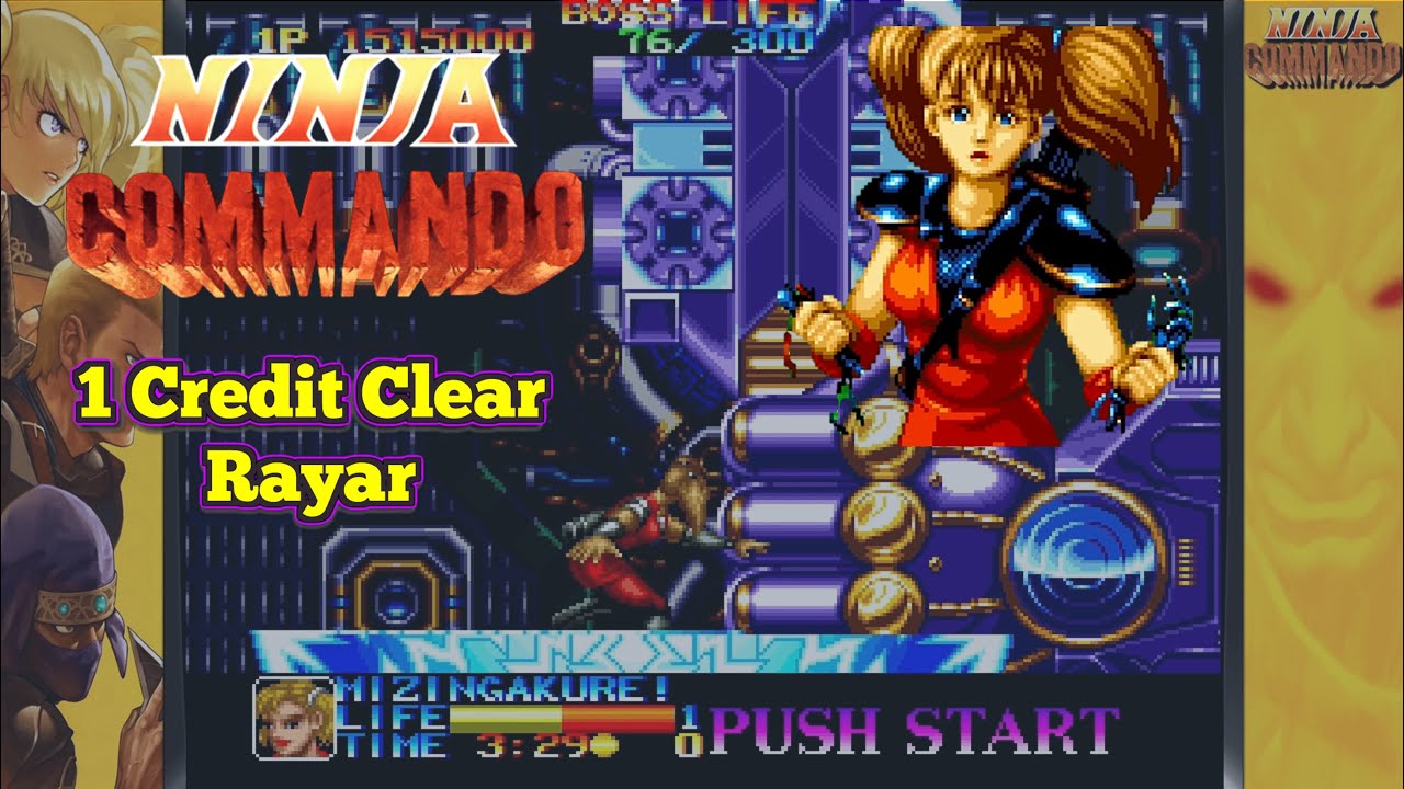 Ninja Commando (Arcade) 1 Credit Clear with Rayar (Default Difficulty)