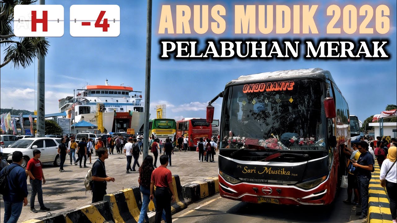 H-4‼️PANTAUAN ARUS MUDIK 2026 DI PELABUHAN MERAK