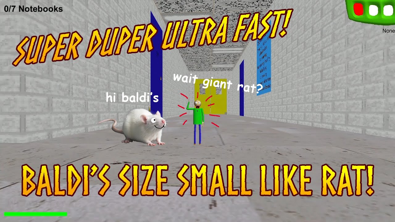 Baldi's So Small but Crazy Fast! | Baldi's Small Basics in Getting Shrunk [Super Duper Ultra Fast!]