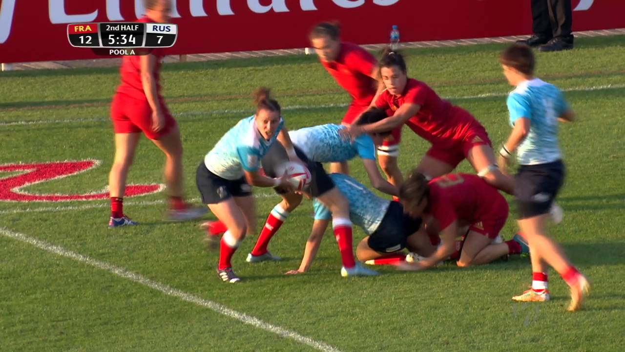 Дубай 2015 Женщины Регби 7 Россия - Франция