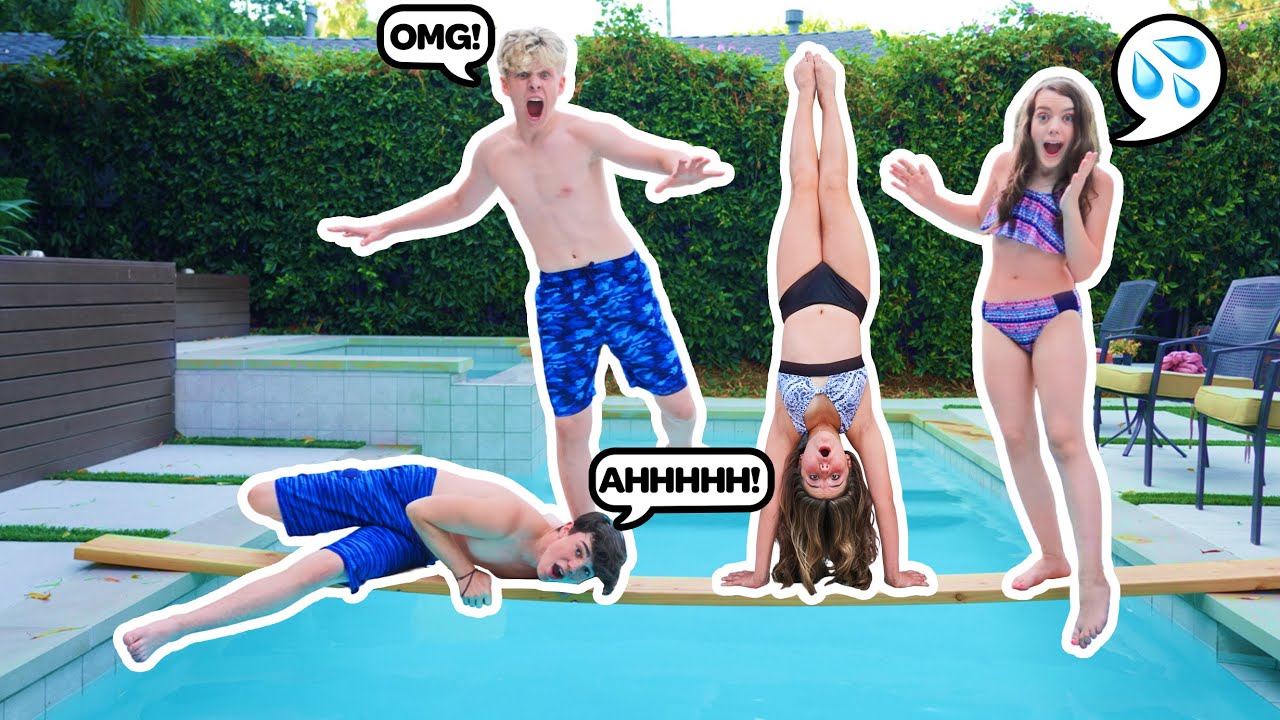 LAST TO FALL IN THE POOL WINS $10,000 CHALLENGE **FREEZING**🧊💰| Lev Cameron