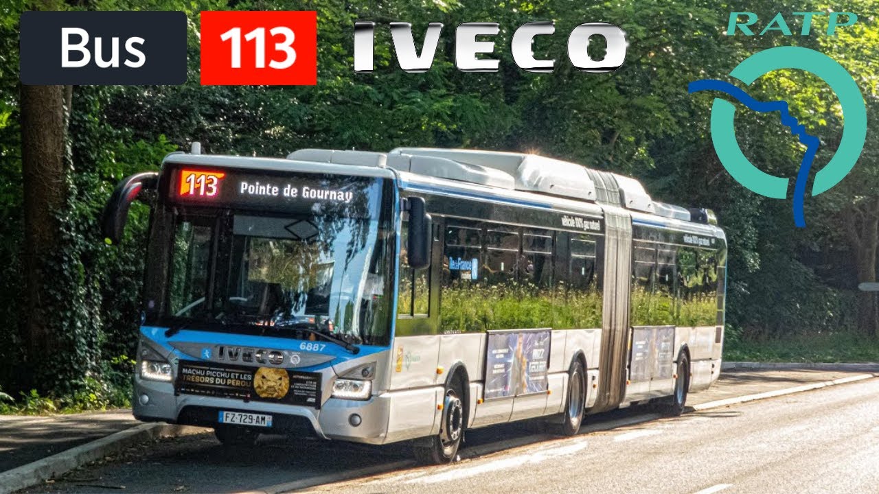 Bus 113 RATP | Nogent-sur-Marne RER - Pointe de Gournay - 4K