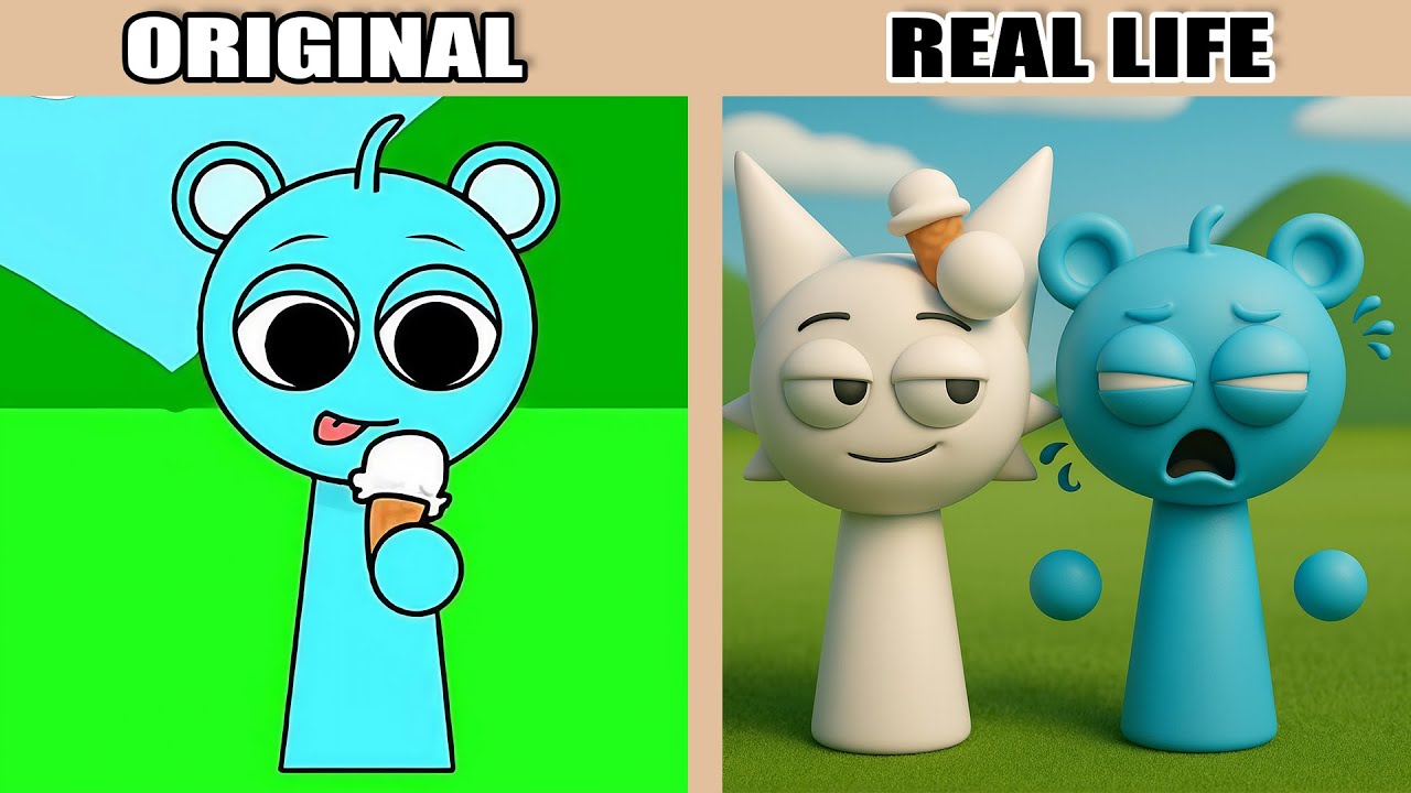 Best TikToks of Incredibox Sprunki: SKY and the Missing Ice Cream | Original vs Plush Toys