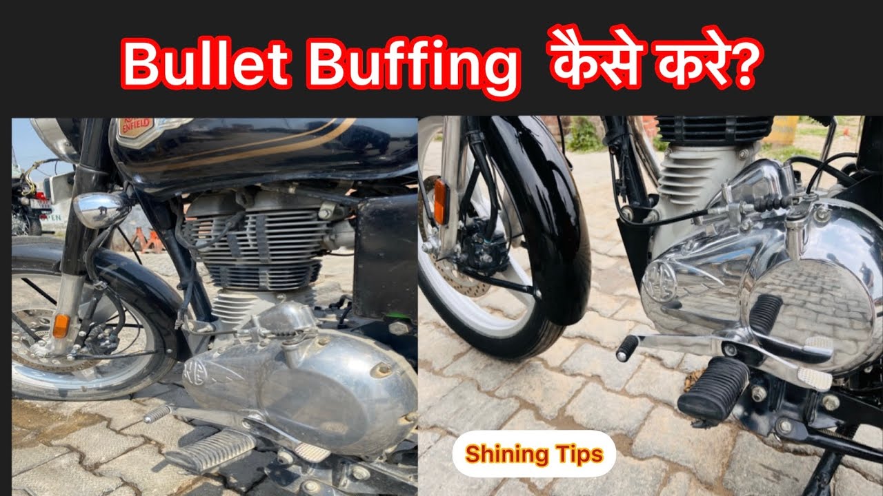 Bullet Engine Buffing at home 🤩🤩| chrome part kesa चमकाए | #royalenfield #buffing #bullet ❤️❤️