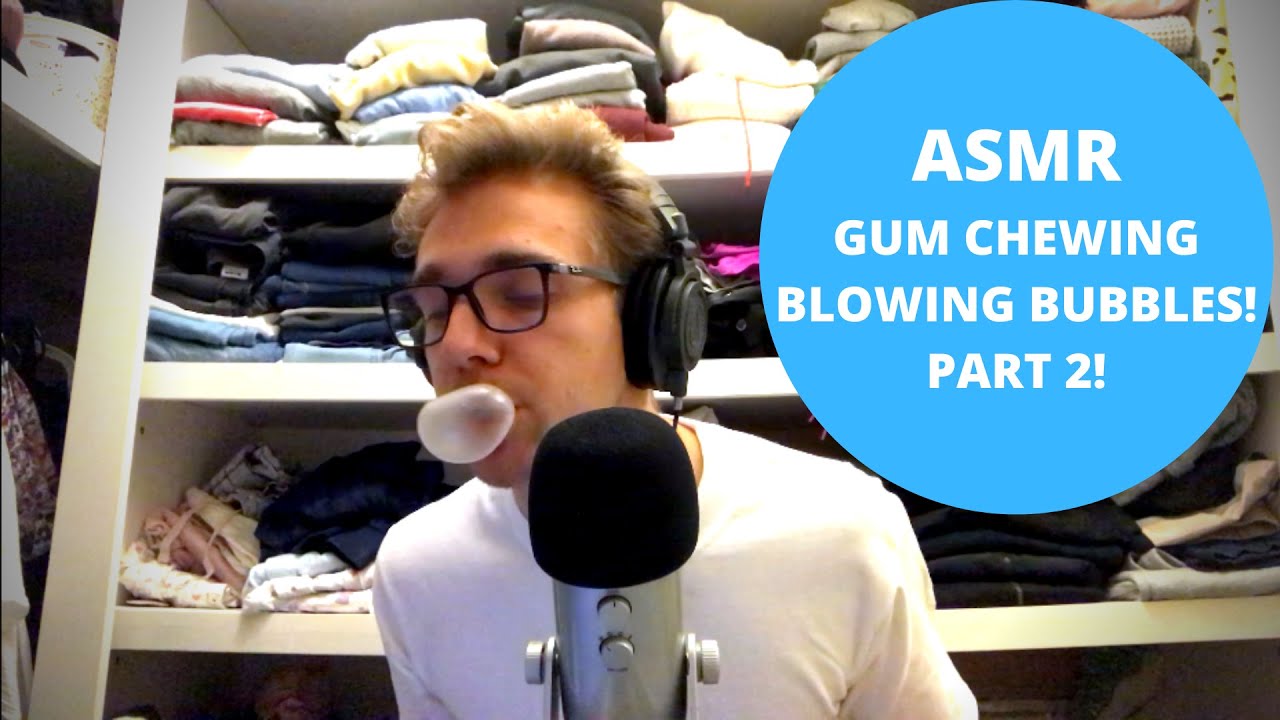 [ASMR] GUM-CHEWING // BLOWING BUBBLES (#2) (ft. Hubba Hubba!)