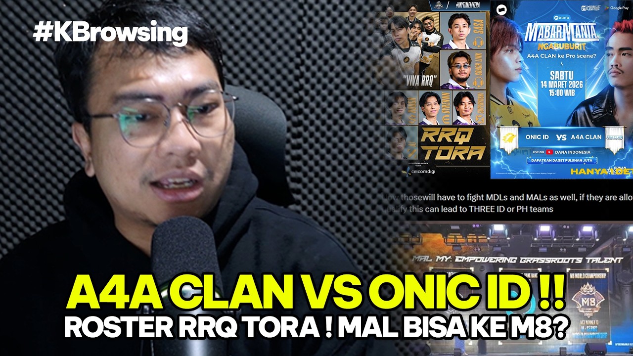 A4A CLAN VS ONIC ID !!ROSTER RRQ TORA ! MAL BISA KE M8? #mlbbidcreator #kbrowsing