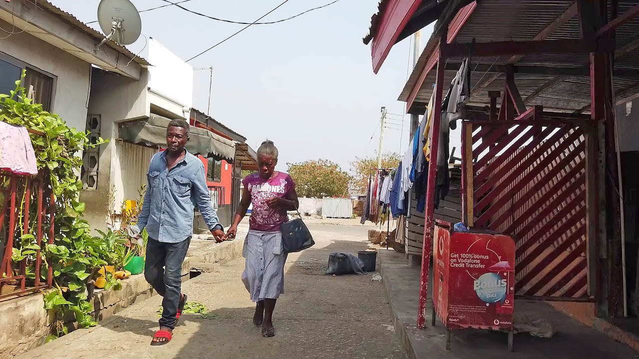 SIMPLE LIFE INSIDE LOCAL COMMUNITY IN GHANA TEMA