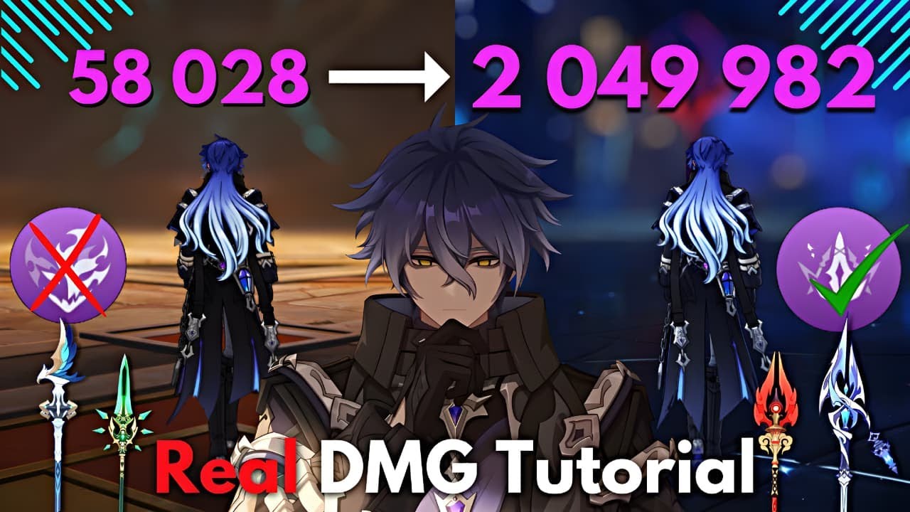 C0 FLINS 2M Real DMG Tutorial! Increase His DMG Genshin Impact