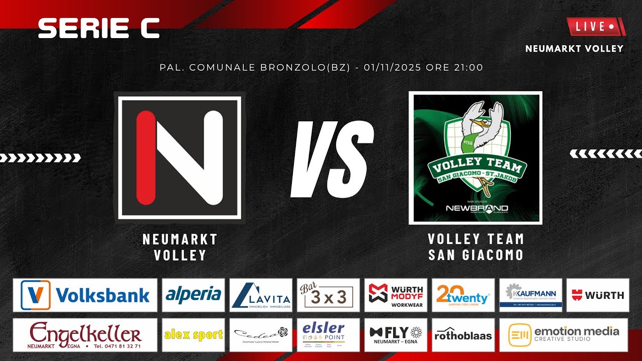 Campionato SerieC Trentino Alto Adige|  NEUMARKT VOLLEY - TEAM SAN GIACOMO